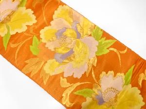 牡丹模様織出し袋帯